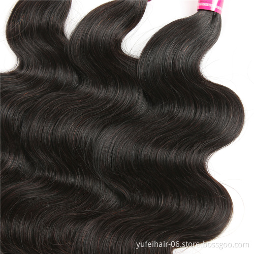 Body Wave virgin remy hair bundles with lace closure reliable natural 4x4 brazilian hair closure